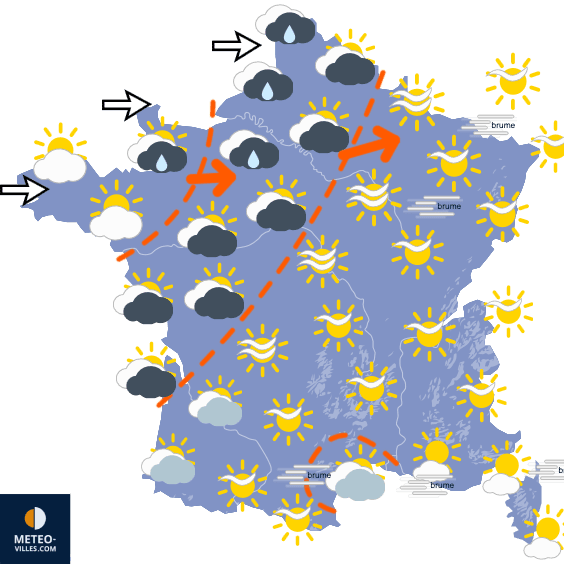 Carte de température France