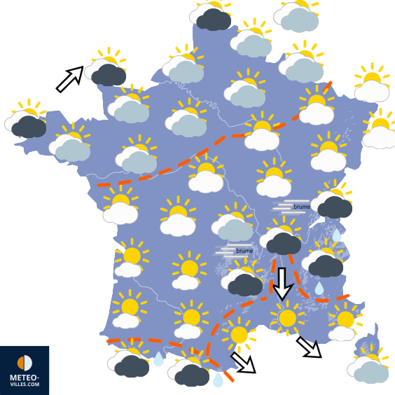 Carte de température France