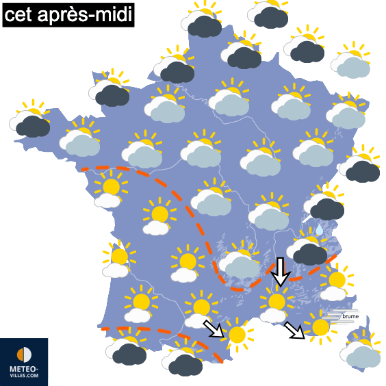 Carte de température France