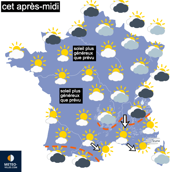 Carte de température France