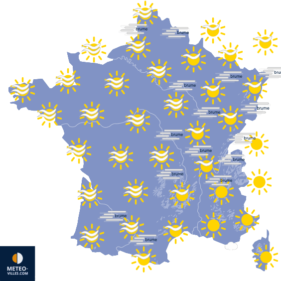 Carte de température France