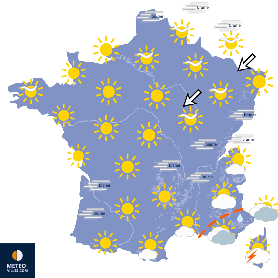 Carte de température France