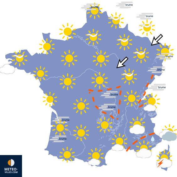 Carte de température France