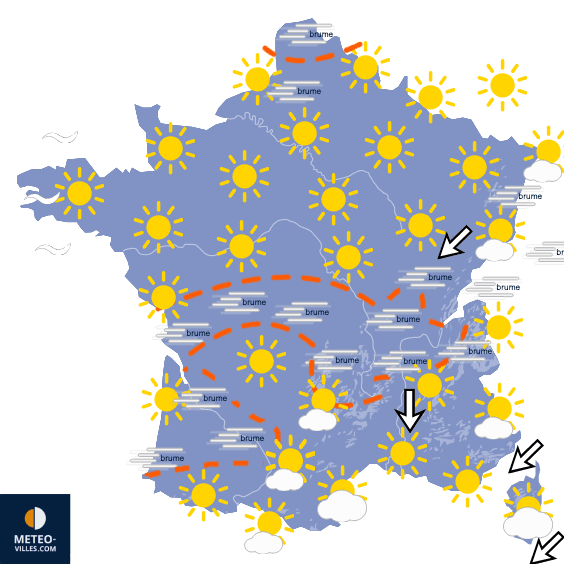 Carte de température France
