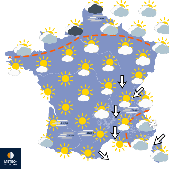Carte de température France