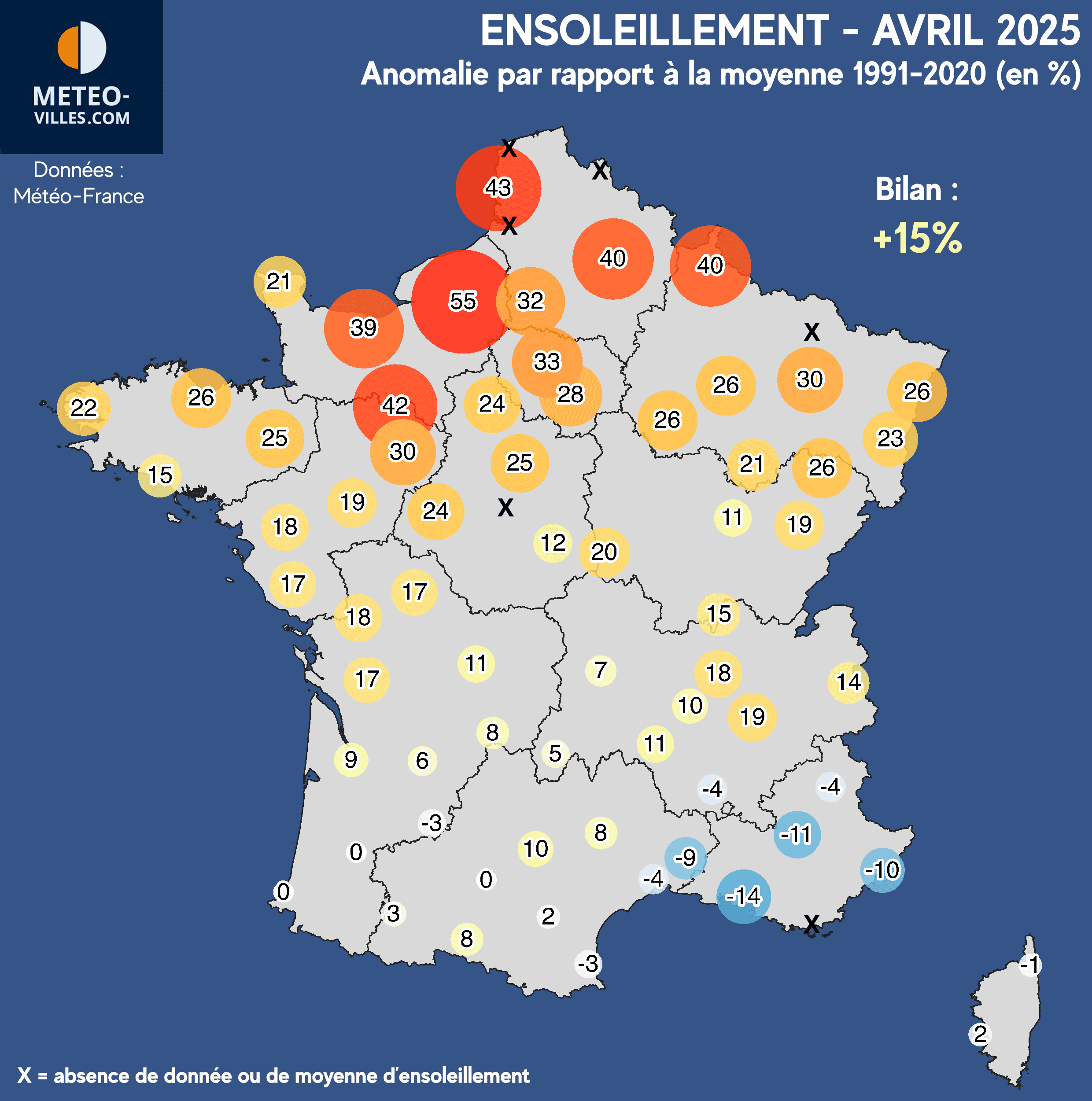 Bilan météo et climatique d'avril 2025 : douceur généralisée, sec et remarquablement ensoleillé au Nord