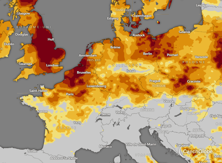 Un déficit pluviométrique notable sur le Nord de le France et de l'Europe