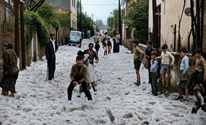 Quand Rome se réveille sous 20 cm de grêle !