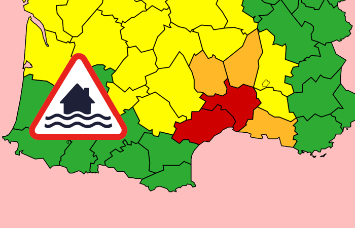 Gard et Hérault : vigilance rouge pluie-inondation ce mercredi, jusqu’à 400 mm de pluie !