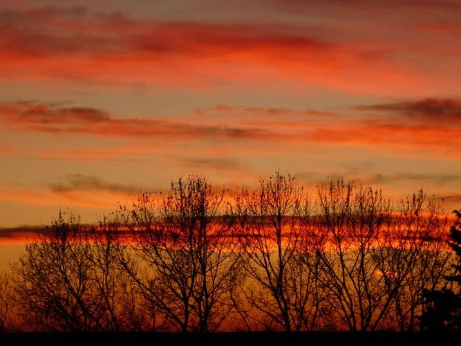 coucher de soleil lumineux