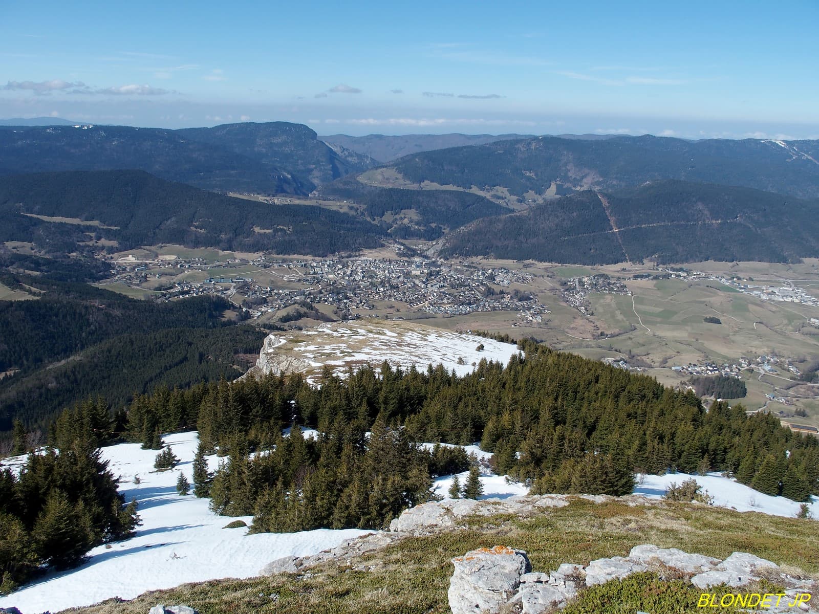 Villard de Lans vue du plateau du Cornafion