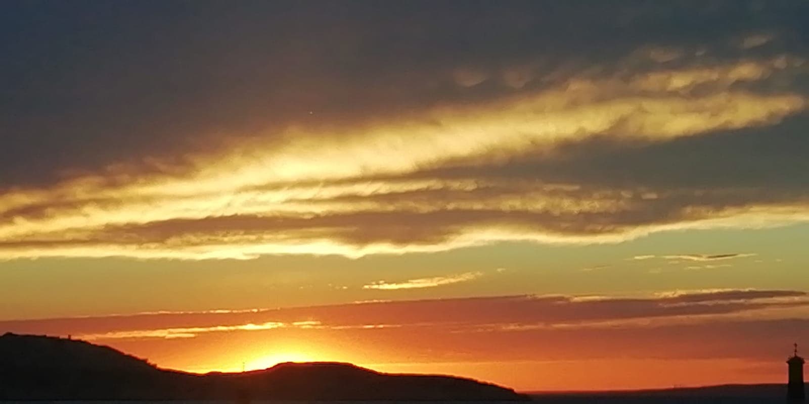 Coucher de.soleil sur la corniche