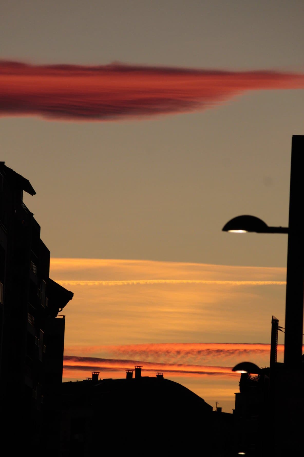 Couché de soleil en hiver