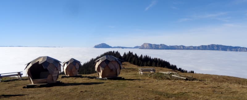 mer de nuage vu de haut Pipay,