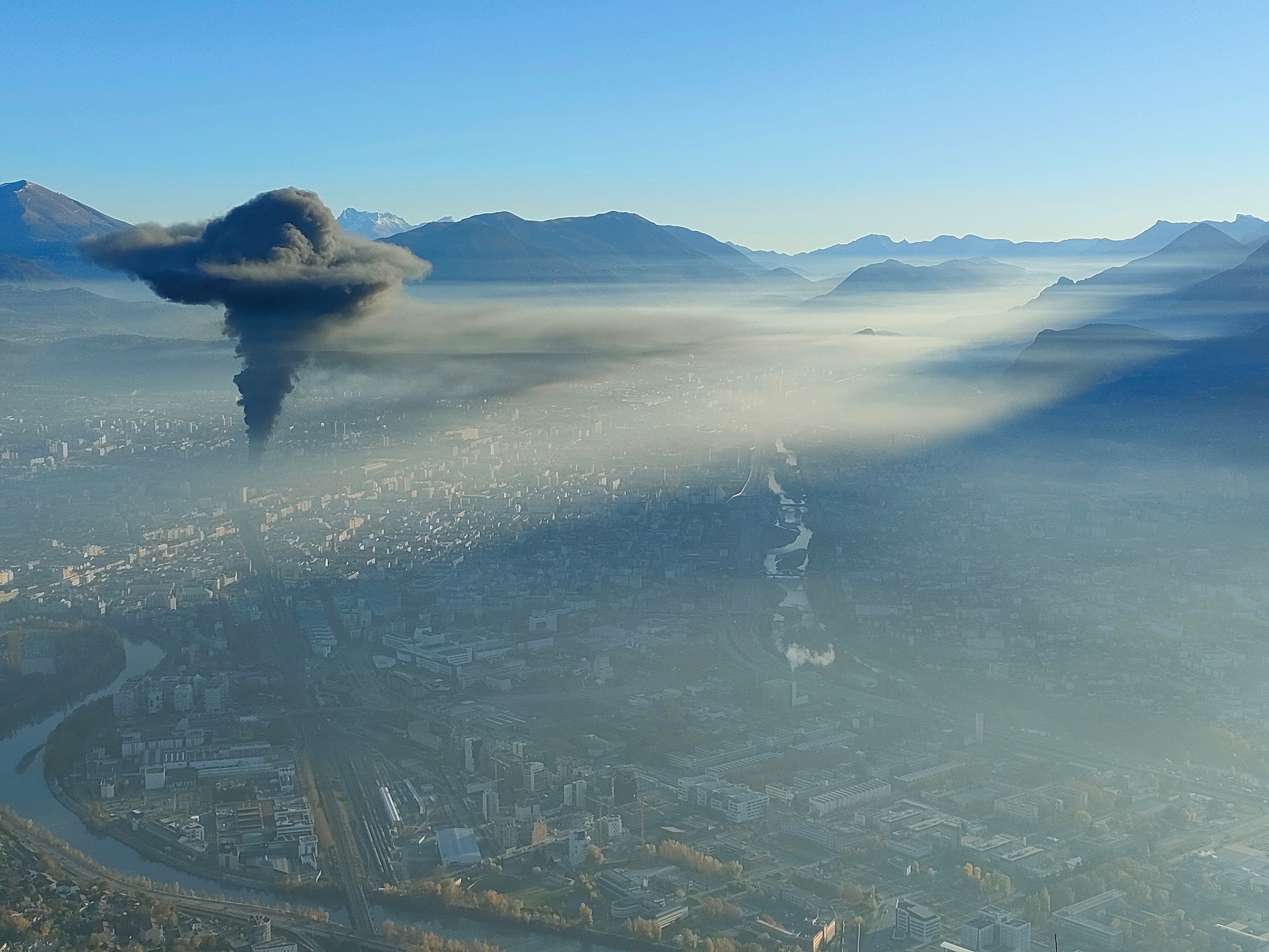 Incendie sur Grenoble