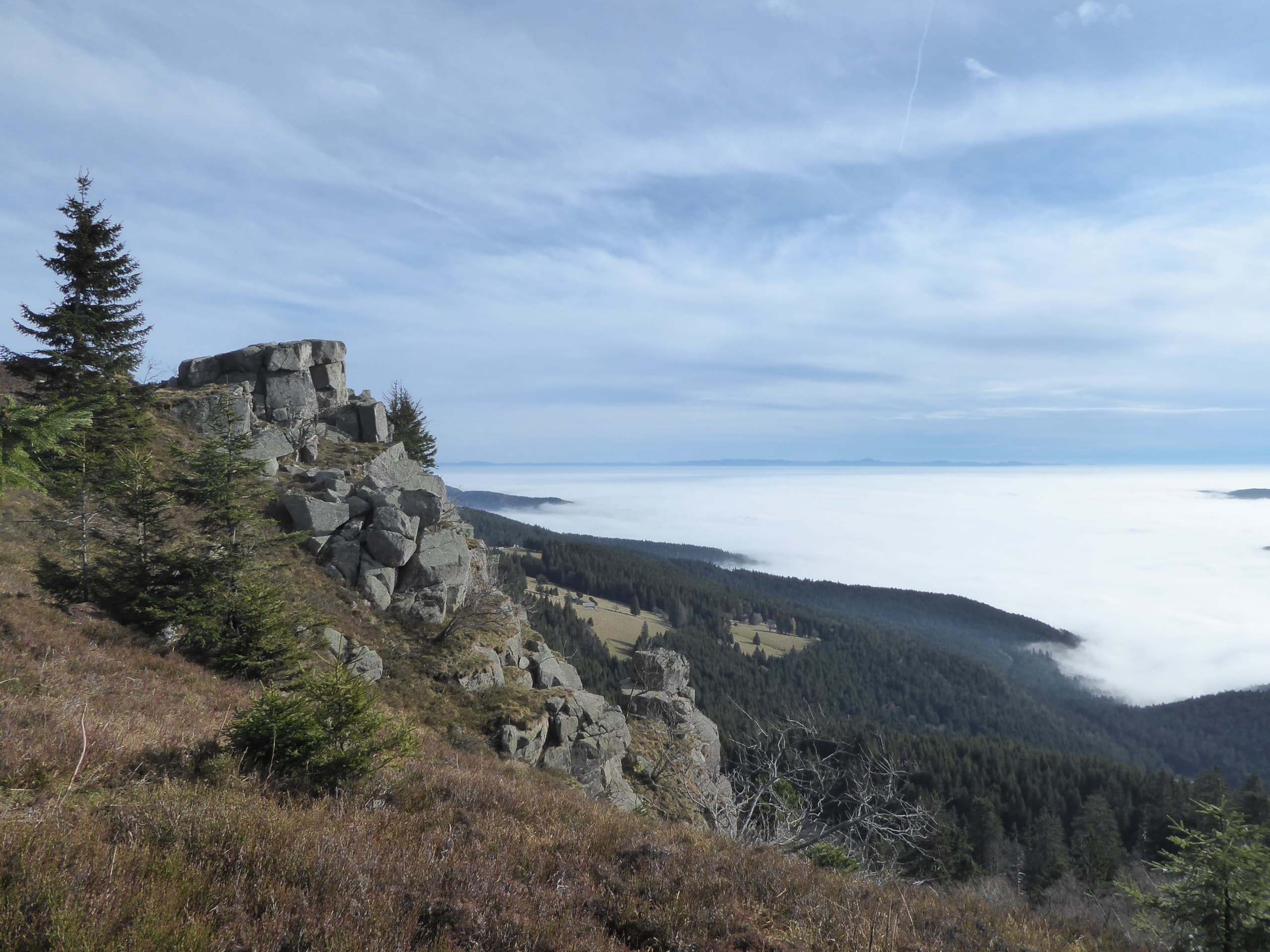 Mer de nuages sur le fossé rhénan.