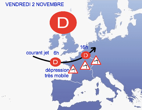 Image d'illustration pour Coup de vent de vendredi 2 novembre sur la moitié Nord