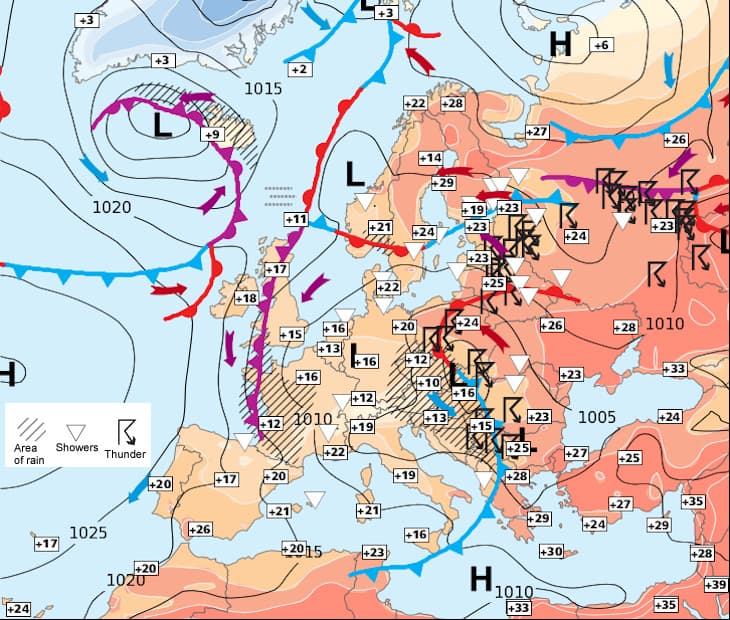 Image d'illustration pour Europe : fraîcheur à l'ouest mais chaleur en Scandinavie