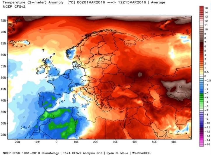 Image d'illustration pour Fraîcheur en France durant la première quinzaine de mars