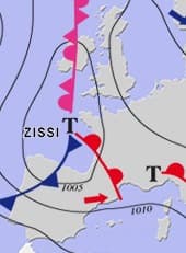 Image d'illustration pour La dépression Zissi provoque tempête, inondations, neige et avalanche