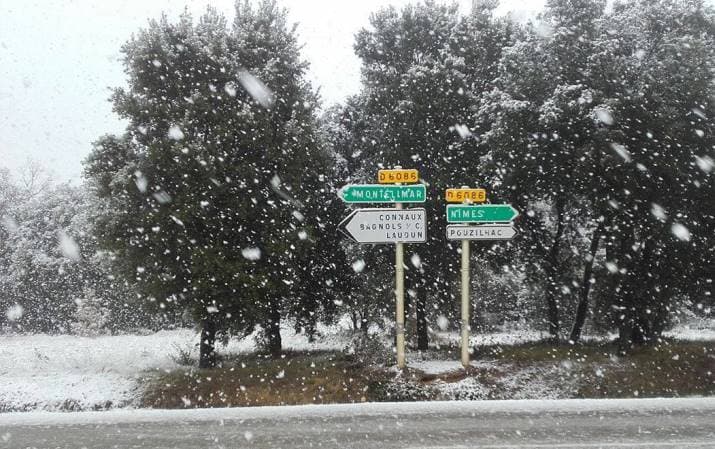 Image d'illustration pour Bilan - chutes de neige jusqu'en plaine au Sud de la France