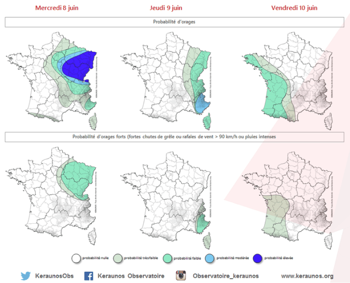 Image d'illustration pour Pluie, grêle et foudre : des orages isolés mais parfois forts