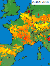 Image d'illustration pour De violents orages fin mai se prolongeant début juin
