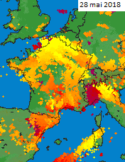 Image d'illustration pour De violents orages fin mai se prolongeant début juin