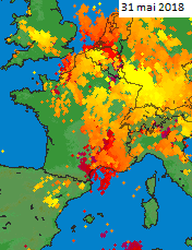 Image d'illustration pour De violents orages fin mai se prolongeant début juin