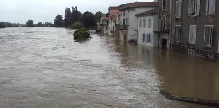 Image d'illustration pour Pluie diluvienne entre Pyrénées, Landes et Béarn