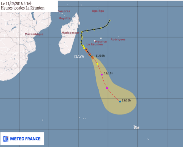 Image d'illustration pour Tempête Daya - Fortes pluies et inondations sur La Réunoin et Maurice