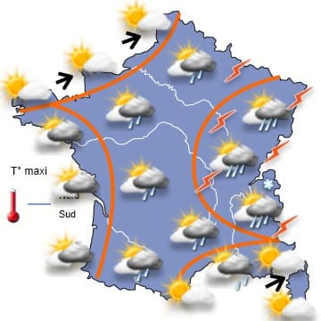Toujours un risque de pluie au nord, et l'arrivée de l'été près de la Méditerranée
