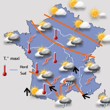 De plus en plus orageux et chaud et jusqu'à dimanche 