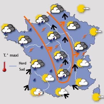 Un risque d'averses ou d'orages quasiment tous les jours