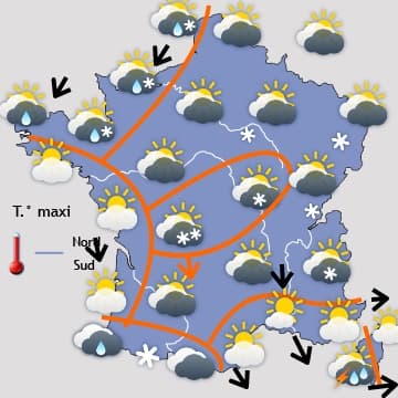 Neige temporaire en Provence, puis dans le Nord-est 