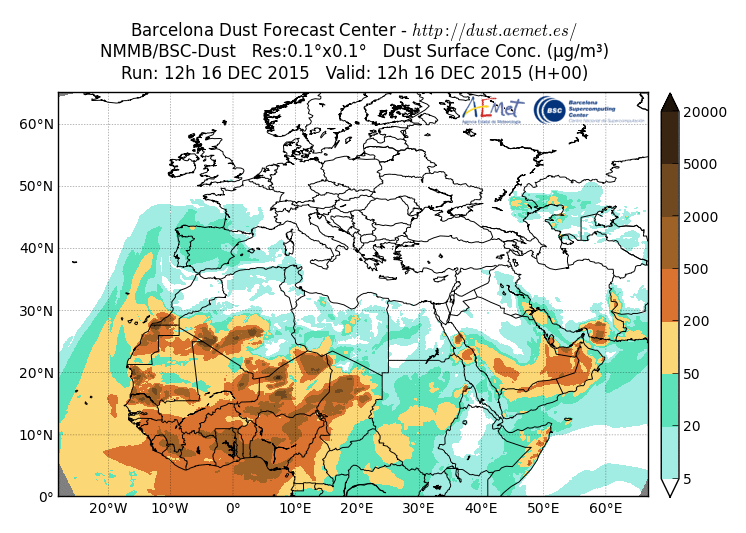 Image d'illustration pour Le vent de Sud transporte du sable saharien sur l'Europe