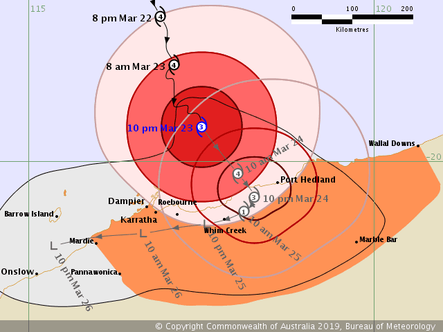 Image d'illustration pour Cyclones Trevor et Veronica - suivi et prévision