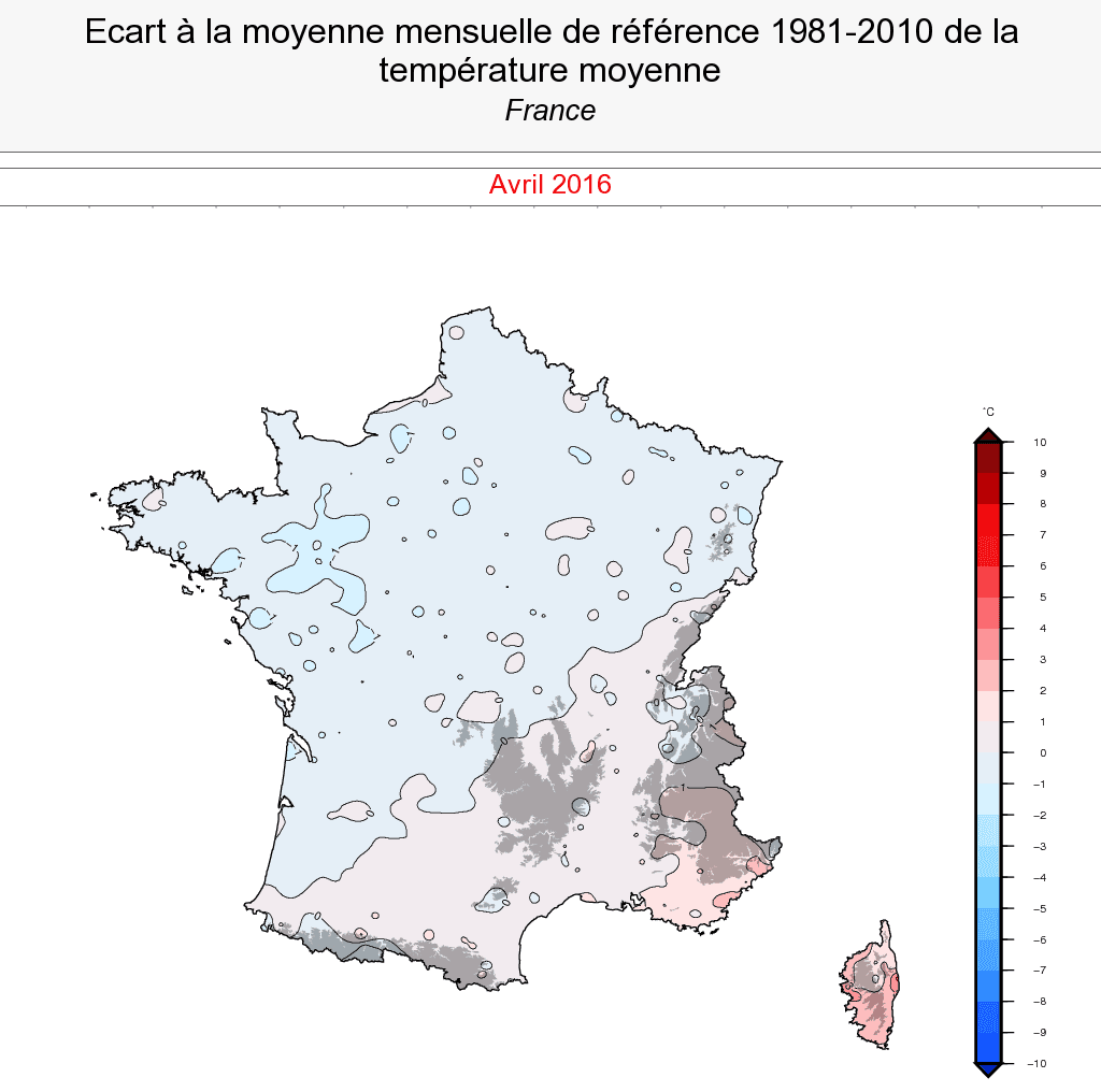 Image d'illustration pour Bilan météo d'un mois d'avril assez maussade mais proche de la normale