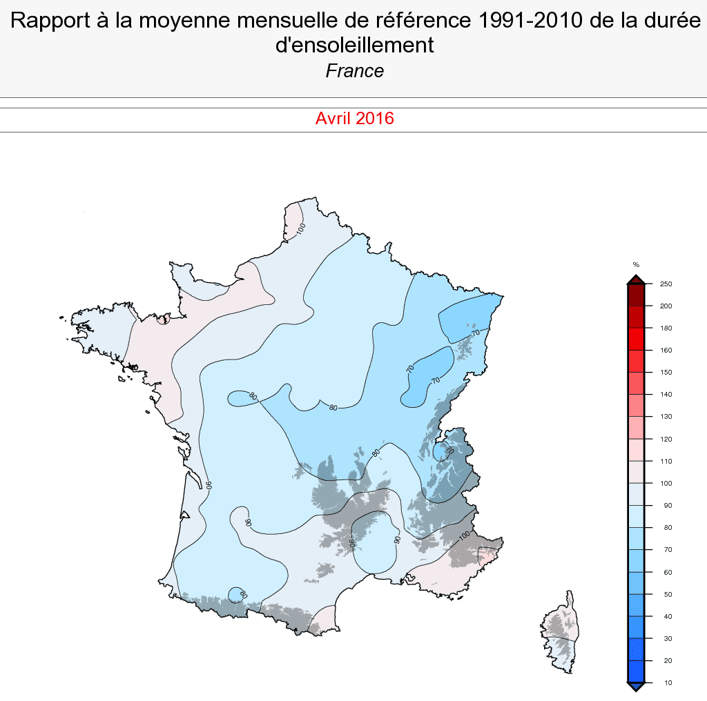 Image d'illustration pour Bilan météo d'un mois d'avril assez maussade mais proche de la normale