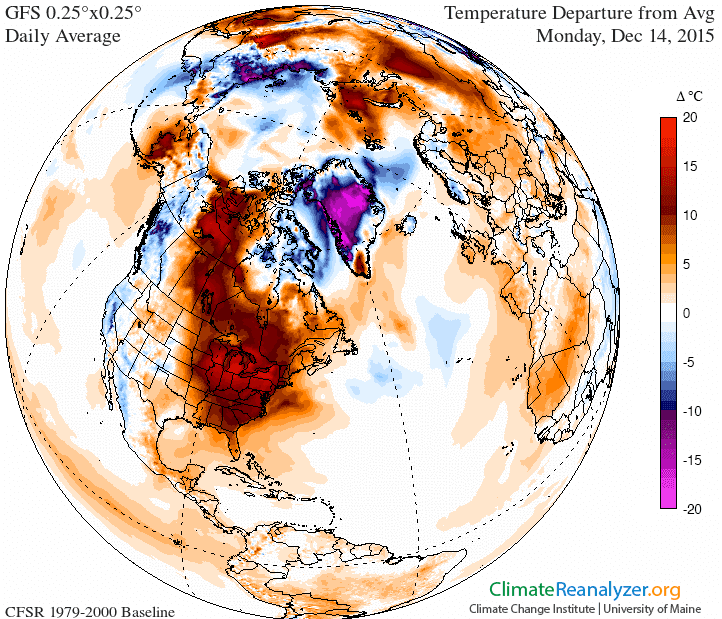 Image d'illustration pour Douceur exceptionnelle sur l'Est du Canada et des Etats-Unis