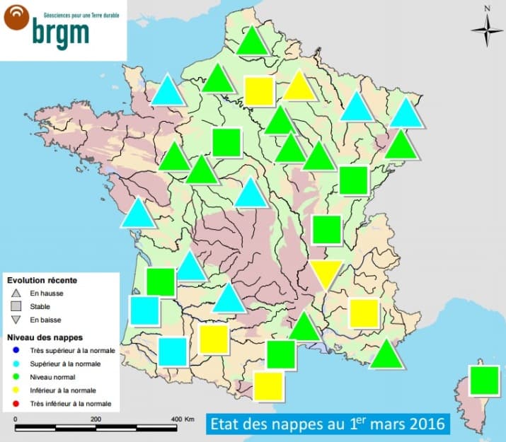 Image d'illustration pour Bulletin de niveaux des nappes phréatiques en mars