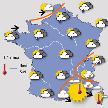 Dimanche encore gris au nord - semaine un peu plus chaude