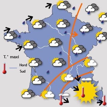 Toujours des nuages au nord et du soleil au sud