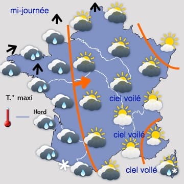Redoux pluvieux avant un froid sec et stabe