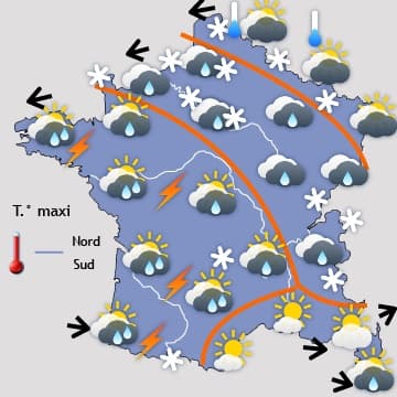 Froid surtout au Nord et pas de réel redoux en perspective