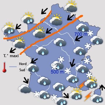 Fortes pluies dans le Sud-est et redoux à partir de mercredi