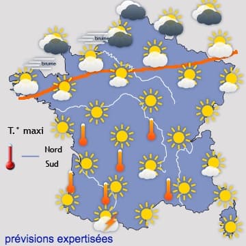 Baisse des températures par le Nord, sans la moindre goutte !