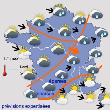 Quelques pluies venues de l'océan Atlantique