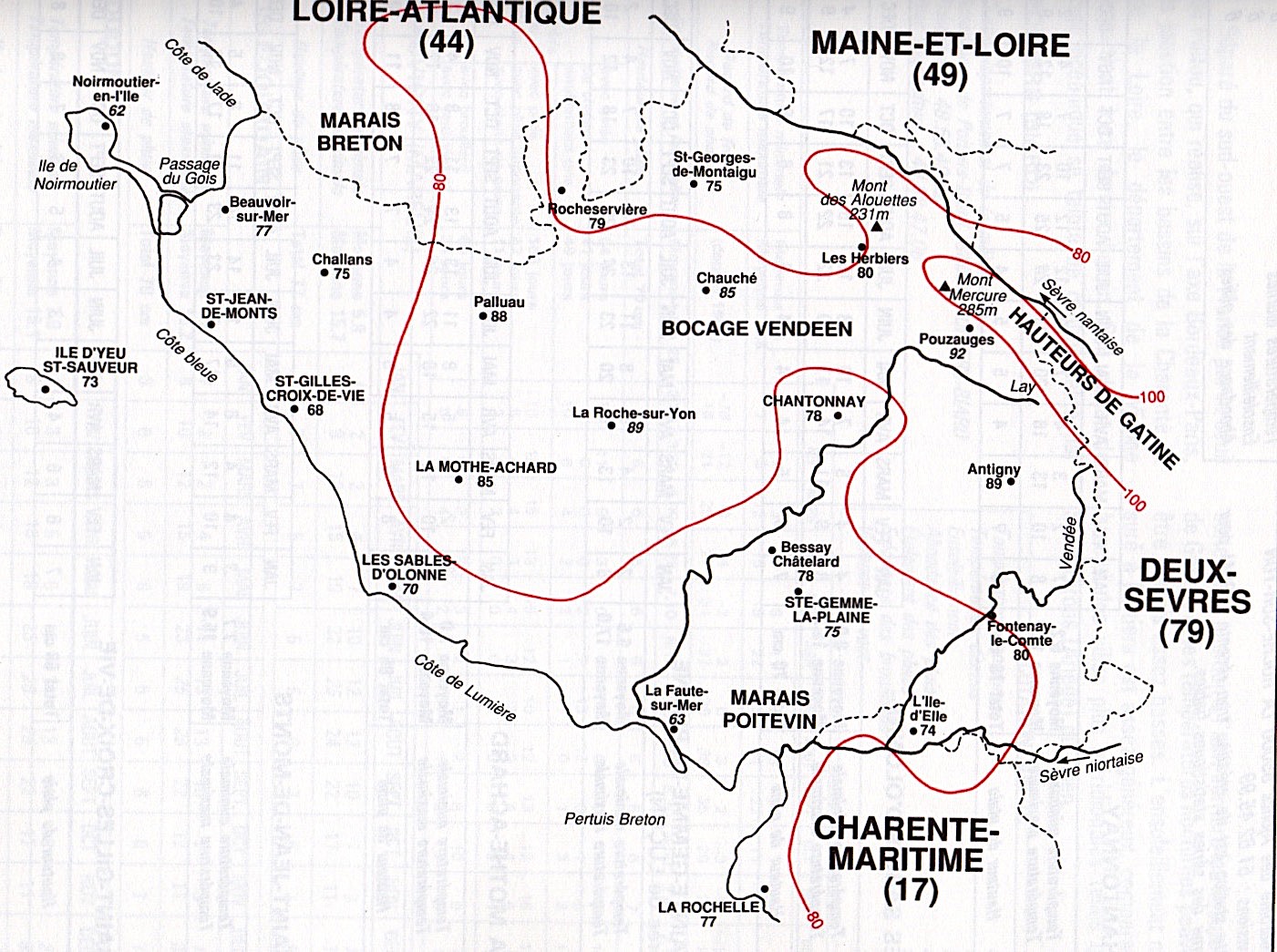 Arriba 74+ imagen carte de la vendée avec les villes fr.thptnganamst